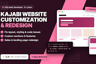 customize or redesign your kajabi website with custom code