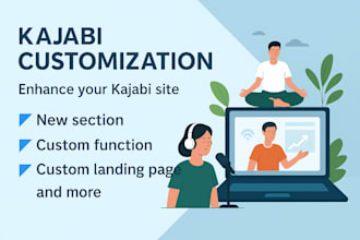fix, customize or add custom features to your kajabi store