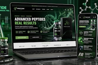 build private label supplement website peptide website glp nutraceutical store