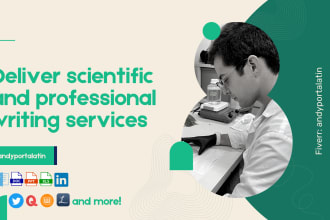 deliver scientific and professional writing services