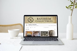 create a simple ebay billboard banner and profile image