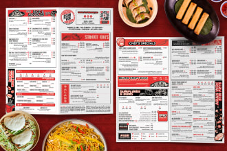 make restaurant or cafe food menu