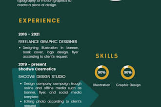 design a cover letter template, resume, and cv in 24 hours