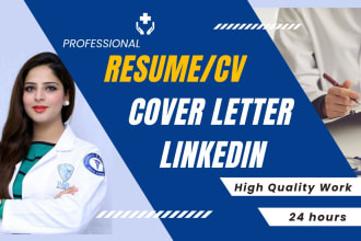 provide medical, nursing, federal, tech, and executive resumes and cover letter