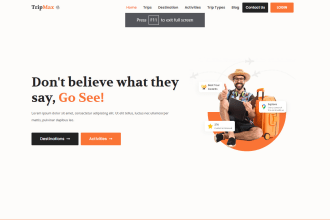 travel and trip website, travel agency website, dynamic filter
