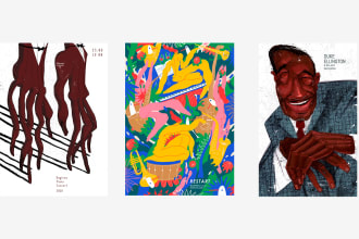 create expressive poster for a music festival,concert or gig