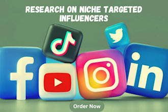 do influencer research for instagram, tiktok and youtube within your niche