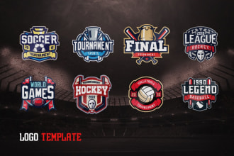 create circular football badge or roundel logo