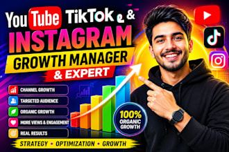be your youtube, tiktok, and instagram growth manager and SEO expert