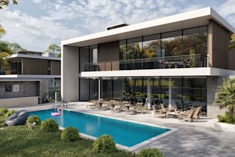 create realistic exterior render and animation