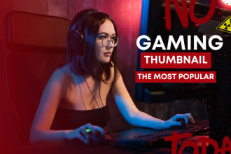 design gaming youtube thumbnails for you