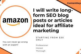 write long form SEO blog posts or articles ideal for affiliate marketing