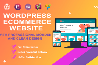 create woocommerce website, wordpress ecommerce website or online store
