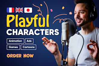 be your french character voice for animation, cartoon