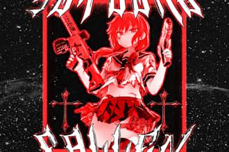 design an anime art cover