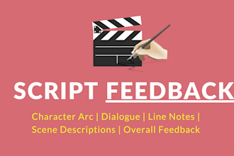 beta read your script and give critique