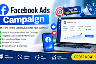 be your facebook ads campaign manager, to run fb ads, instagram ads