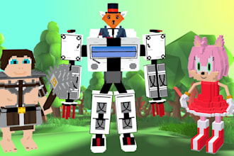 create low poly characters and models