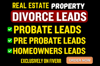 generate  real estate probate, pre probate and divorce leads