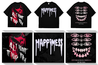 do attractive graphic tshirt design and merch by amazon custom tshirt