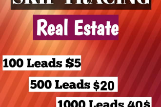 do real estate skip tracing and bulk skip tracing