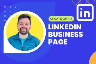 create linkedin business page, company page, and banner design