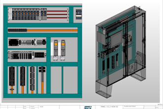 design control and power panel drawing with eplan or autocad