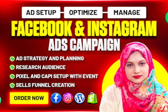 be your facebook ads campaign manager, run fb and ig advertising, shopify fb ads