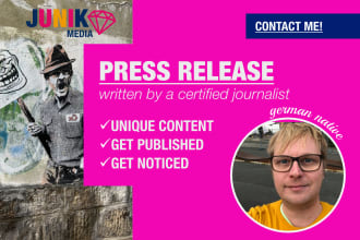 write your german press release