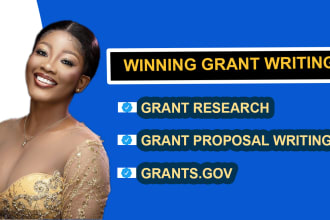 write business grant proposal writing, research and application