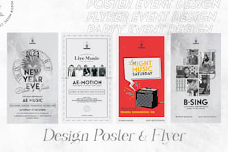 do live music, party, promo, and flyer design