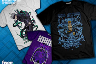 make anime t shirts designs for your brand