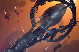 create a 3d model of a spaceship, vehicle, or prop
