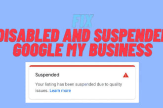 reinstate and fix disabled google my business profile