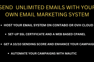 set up SMTP server on mautic to send unlimited emails