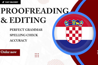proofread and edit croatian text