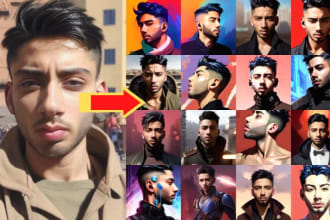 create 200 ai portraits of your face