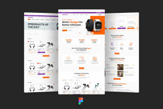 do UI landing page design with figma