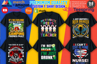 bulk t shirt designs for amazon and etsy merchandise