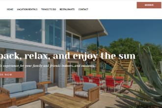 do short term rental website with booking functionality, vacation rental website