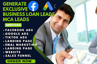 generate hot business loan leads mca leads business loan landing page mca funnel