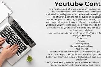 be your youtube content writer