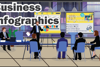 business infographics, illustrations and templates