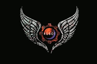 design beautiful unique robot basketball logo