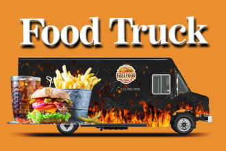 design vehicles , food trucks, cars, vans, trailers, and boat wrap for you