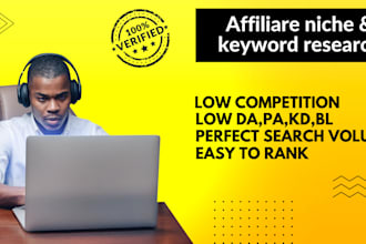 make amazon affiliate niche low competition keyword research