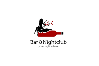 create modern bar, nightclub and restaurant logo design