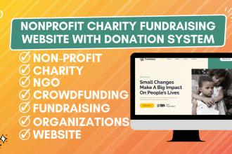 build nonprofit charity fundraising website with donation system