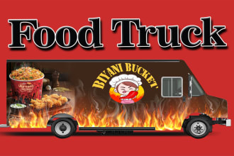 do food truck wrap,trailer wrap ,car wrap,van wrap any type of vehicle wrap
