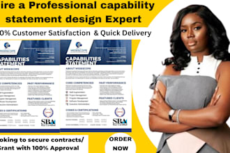 write and design federal government capability statement
